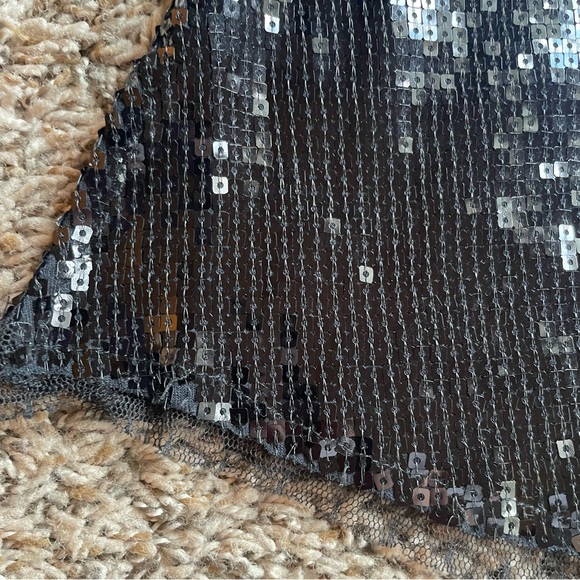 Free People Black Sequin Tank Blouse - Picture 7 of 7